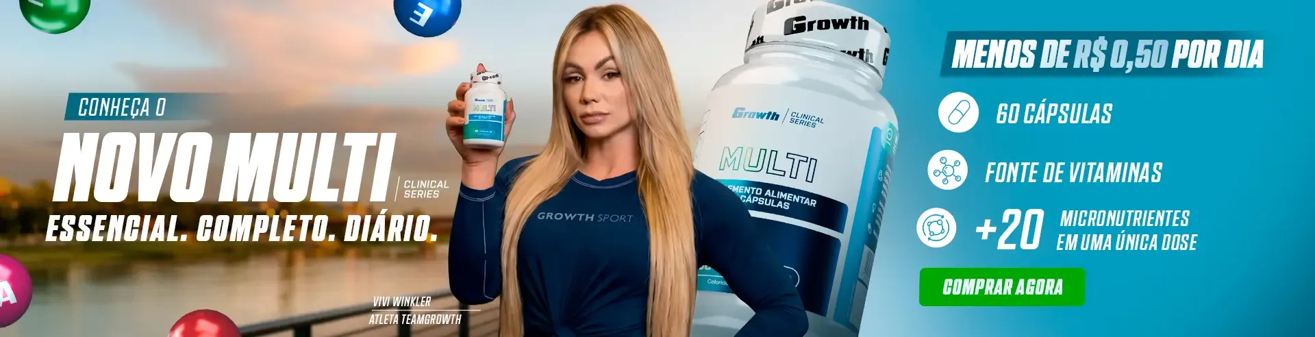 Multivitaminico 60 cápsulas - Growth Supplements