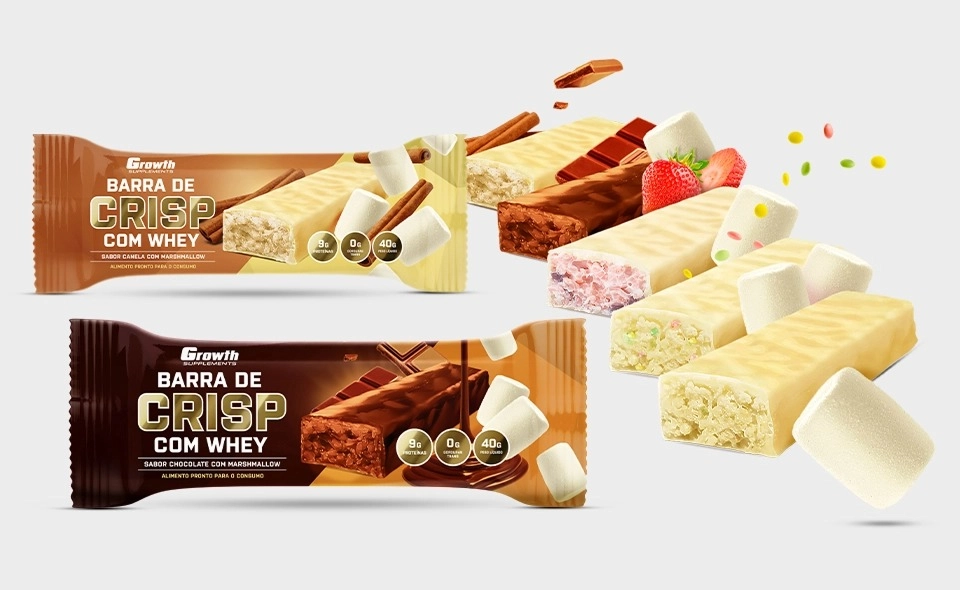 Barra Crisp com Whey Growth Supplements