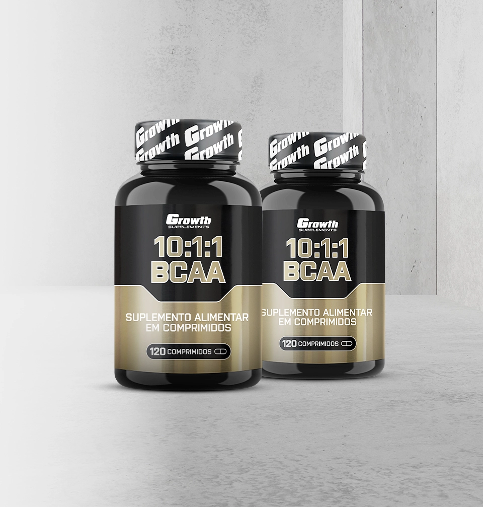 Duas embalagens de BCAA 10:1:1 120 comprimidos - Growth Supplements