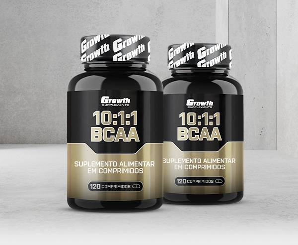 Duas embalagens de BCAA 10:1:1 120 comprimidos - Growth Supplements