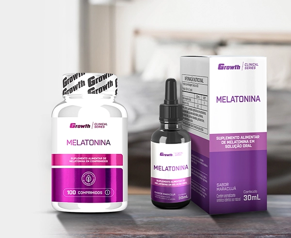Melatonina 100 comprimidos e melatonina 30ml Growth Supplements
