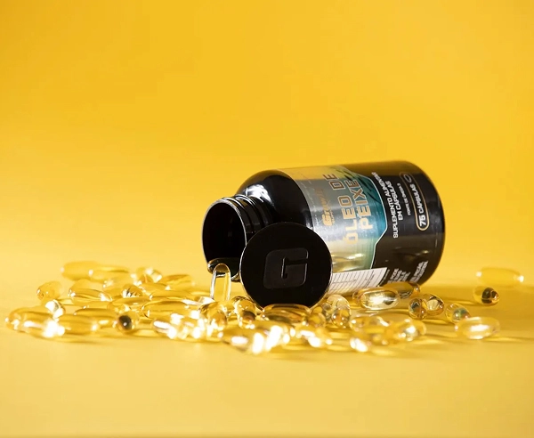 Óleo de peixe Growth suplementados com capsulas esparramadas