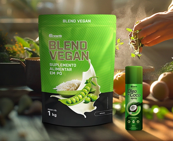 Blend Vegan e óleo de coco Growth Supplements