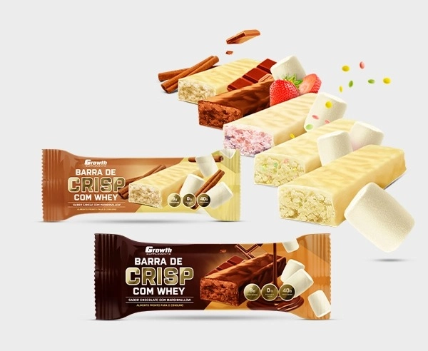 Barra Crisp com Whey Growth Supplements