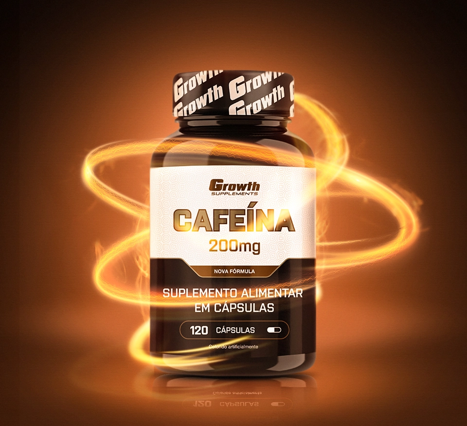 Cafeína 200mg 120caps Growth Supplements