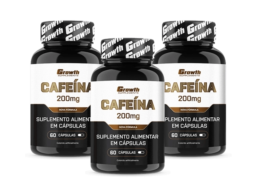 IMAGEM ILUSTRATIVA - CÁPSULAS DE CAFÉINA 200 MG DA GROWTH SUPLEMENTOS