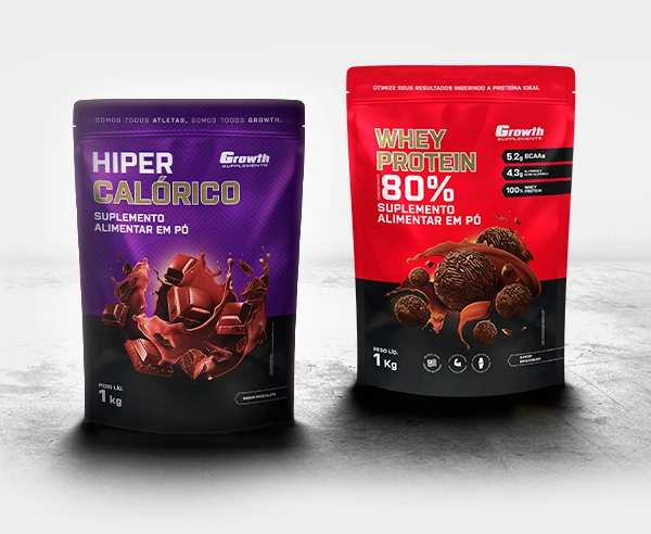 Hipercalorico e Whey Protein Concentrado - Growth Supplements