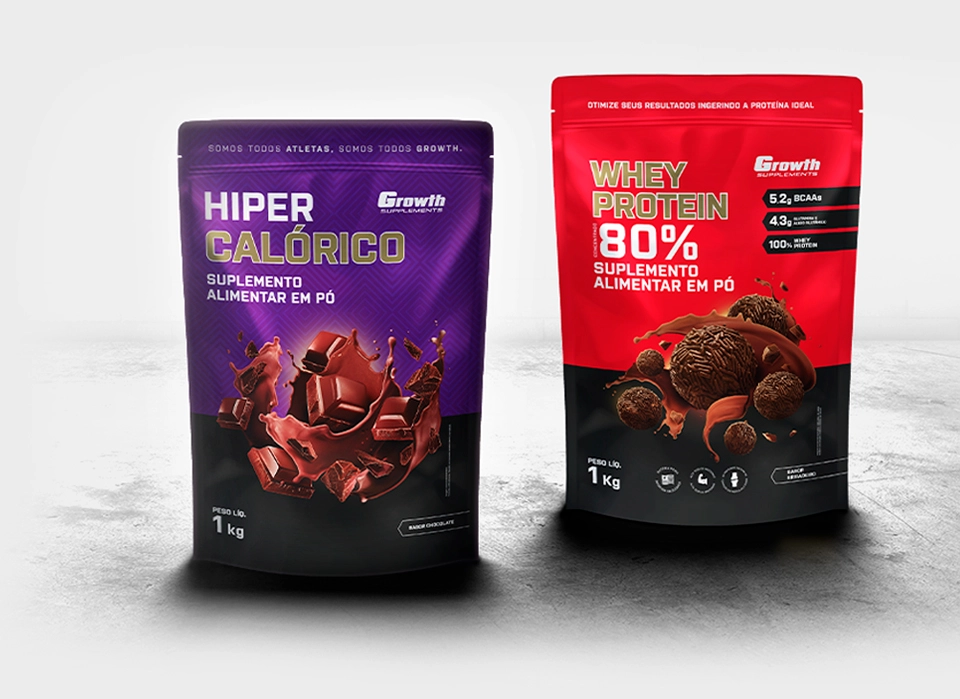 Hipercalorico e Whey Protein Concentrado - Growth Supplements