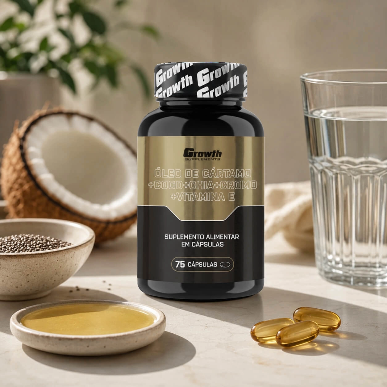 IMAGEM ILUSTRATIVA - ÓLEO DE CÁRTAMO GROWTH SUPPLEMENTS