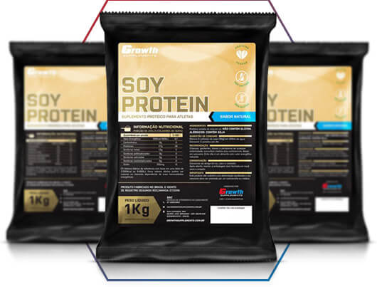 PROTEÍNA DE SOJA: QUALIDADE É NA GROWTH SUPPLEMENTS!