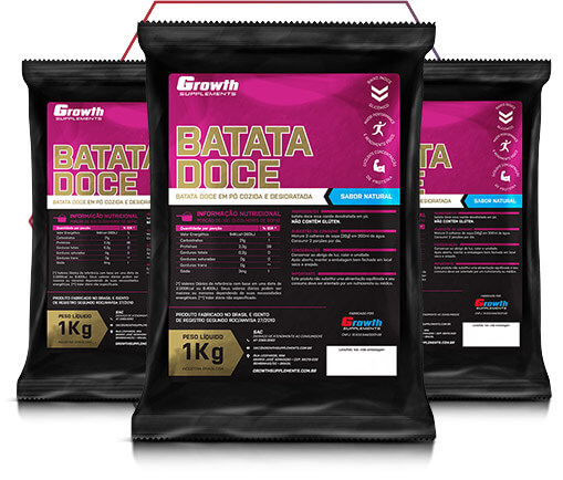 Batata-doce em pó é na Growth Supplements
