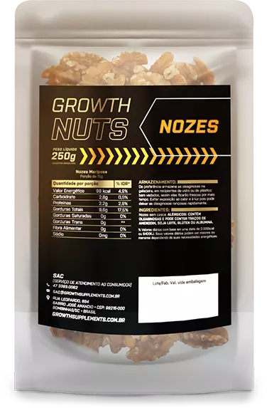 Nozes Mariposa 250gr - Growth Supplements