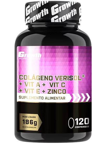 COLÁGENO VERISOL + Vit A+ Vit C + Vit E + Zinco 120 comp - GROWTH
