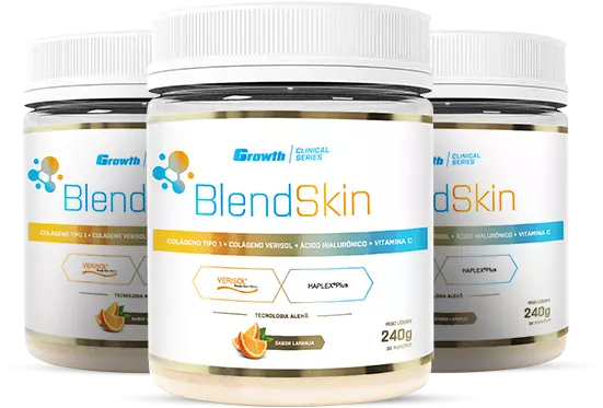 Blend Skin 240gr (Colágeno tipo 1 + Colágeno Verisol + Ácido Hialurônico + Vitamina C) - Growth Supplements