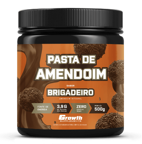 Pasta de Amendoim Sabor Brigadeiro 500g - Growth Supplements
