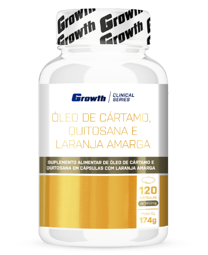 Óleo de Cártamo, Quitosana e Laranja Amarga 120 cápsulas - Growth Supplements