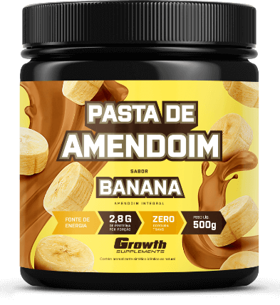 Pasta de Amendoim Sabor Banana 500g - Growth Supplements