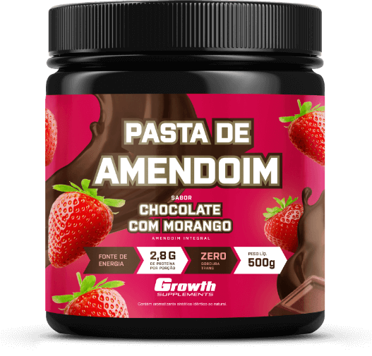 Pasta de Amendoim Sabor Chocolate com Morango 500g - Growth Supplements