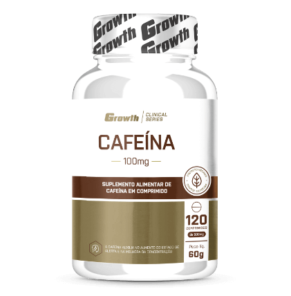 CAFEÍNA 100MG 120COMP - GROWTH SUPPLEMENTS