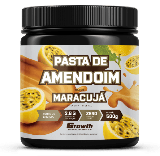 Pasta de Amendoim Sabor Maracujá 500g - Growth Supplements