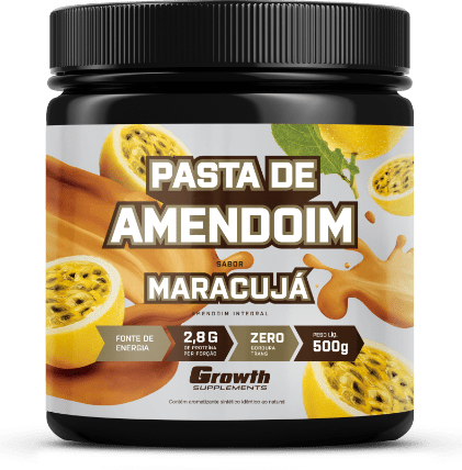 Pasta de Amendoim Sabor Maracujá 500g - Growth Supplements