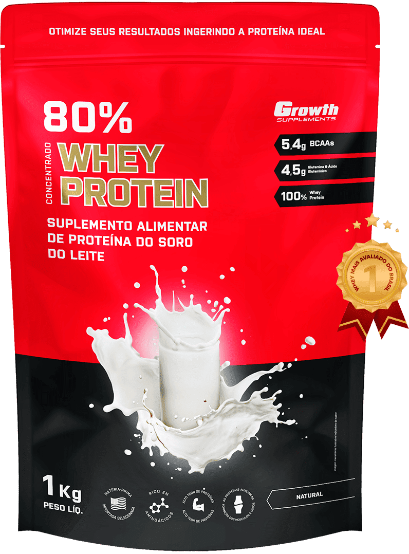 Whey Protein Concentrado (1KG): Ganhe Massa Aqui! | Growth