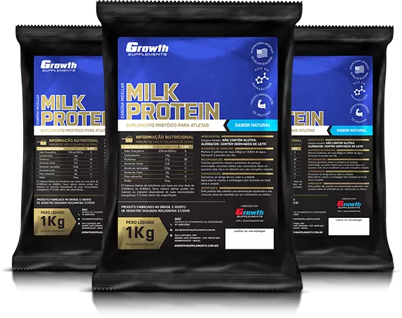 Milk Protein - Caseína Micellar (sabor natural) (1kg) - Growth Supplements