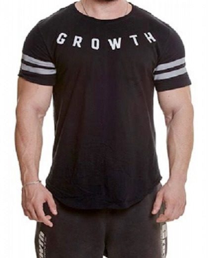 Camiseta Preta Growth Refletivo - Growth Supplements