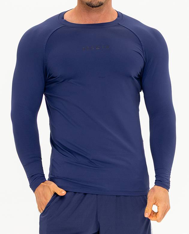 Camiseta Growht Termica Manga Longa Azul Marinho