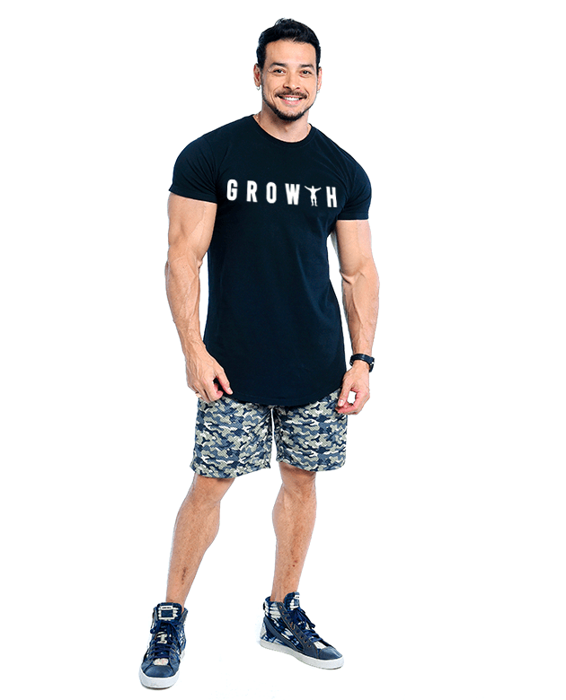 CAMISETA PREMIUM LONG GROWTH MAN PRETA - GROWTH SUPPLEMENTS