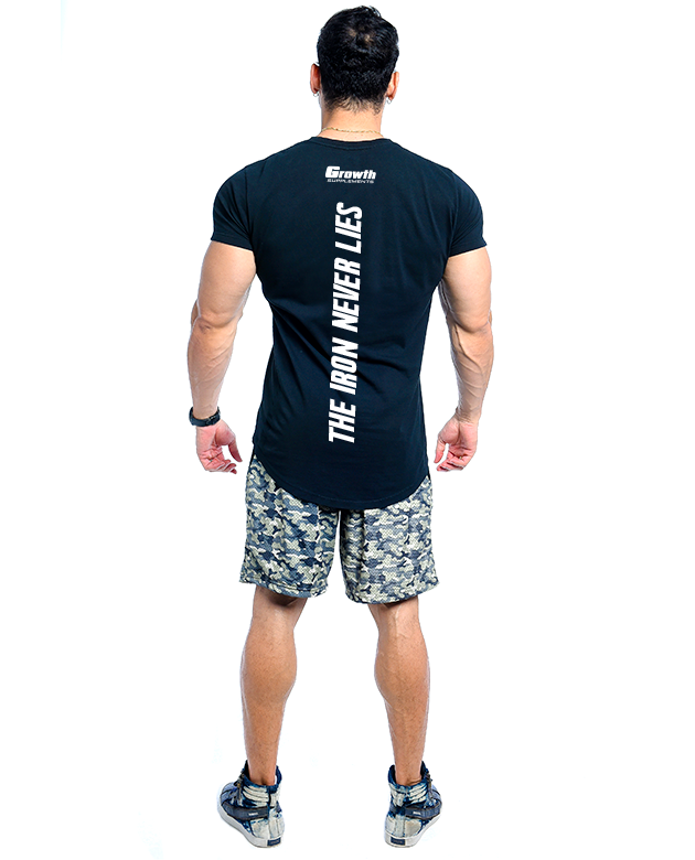 CAMISETA PREMIUM LONG GROWTH MAN PRETA - GROWTH SUPPLEMENTS