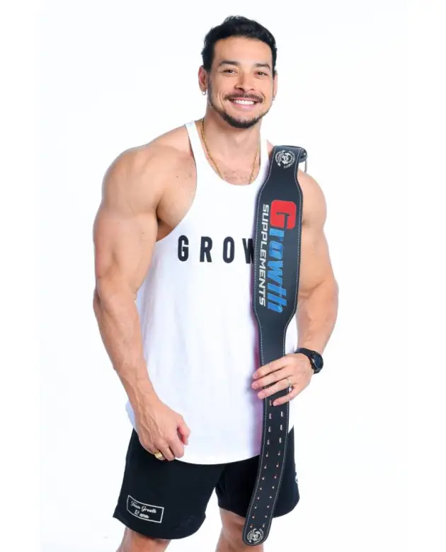 Cinturão Couro Growth Supplements - Team Growth