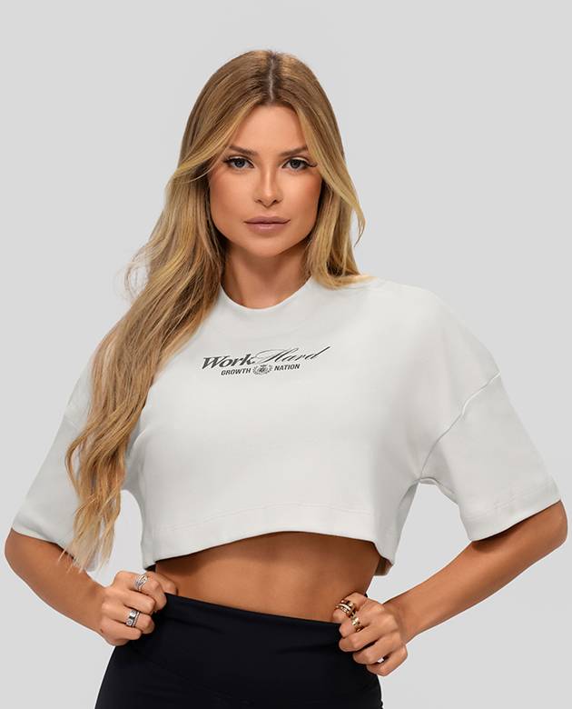 Cropped Growth Oversized Frase Off White