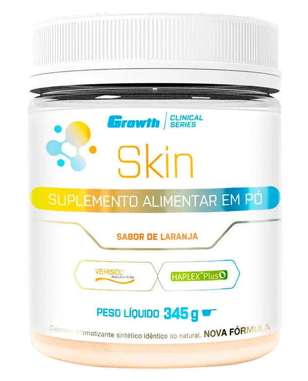 Growth skin colágeno tipo 1 + colágeno verisol + ácido hialurônico + vitamina c 345g