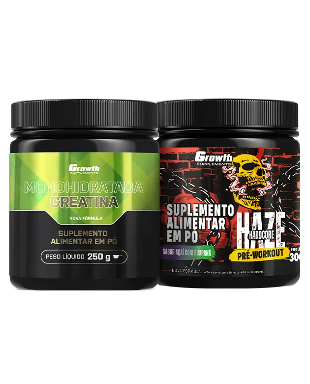Kit Creatina Monohidratada 250g  e Pré-Treino Haze 300g