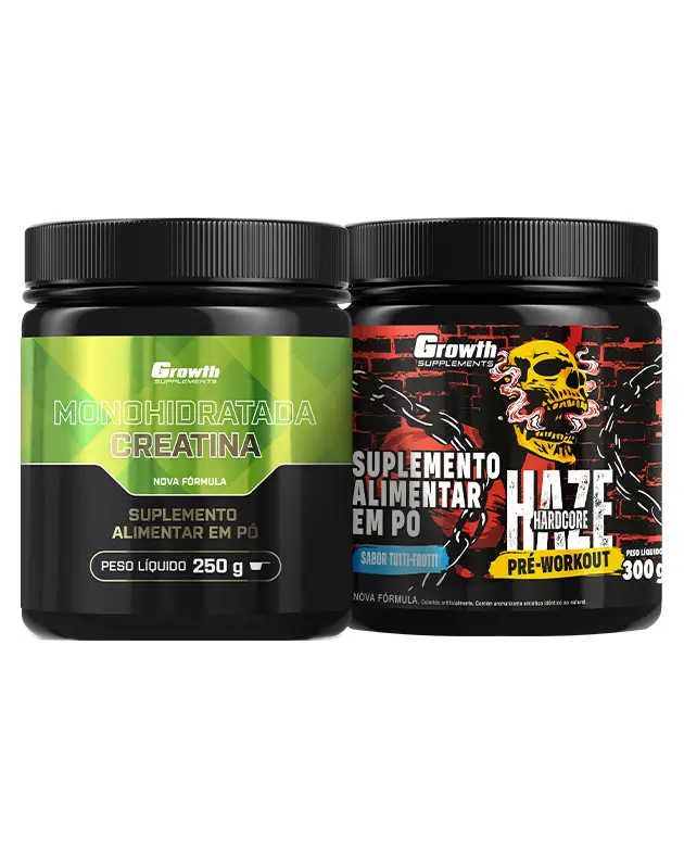 Kit Creatina Monohidratada 250g  e Pré-Treino Haze 300g