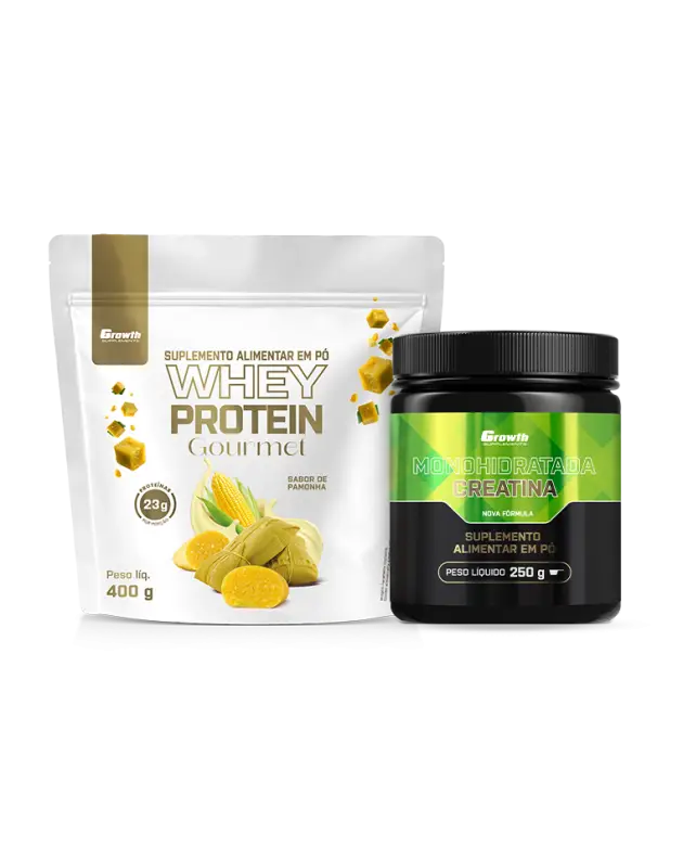 Kit Whey Gourmet 400g + Creatina Monohidratada 250g