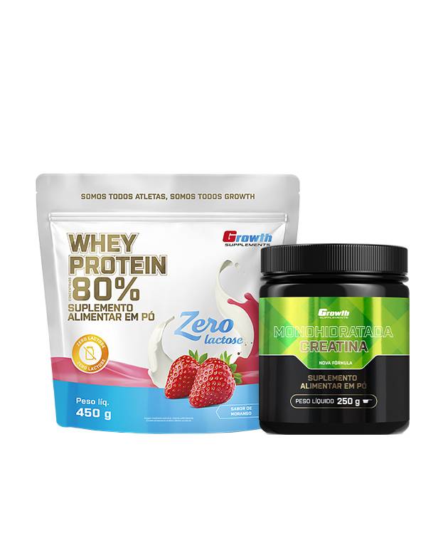 Kit Whey Protein Concentrado Zero 450g + Creatina Monohidratada 250g