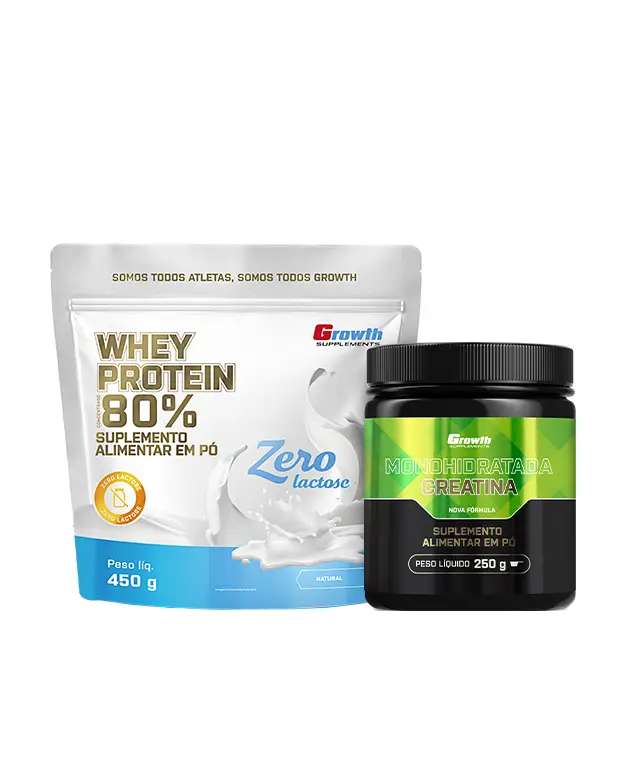 Kit Whey Protein Concentrado Zero 450g + Creatina Monohidratada 250g