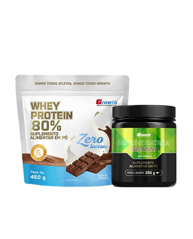Kit Whey Protein Concentrado Zero 450g + Creatina Monohidratada 250g