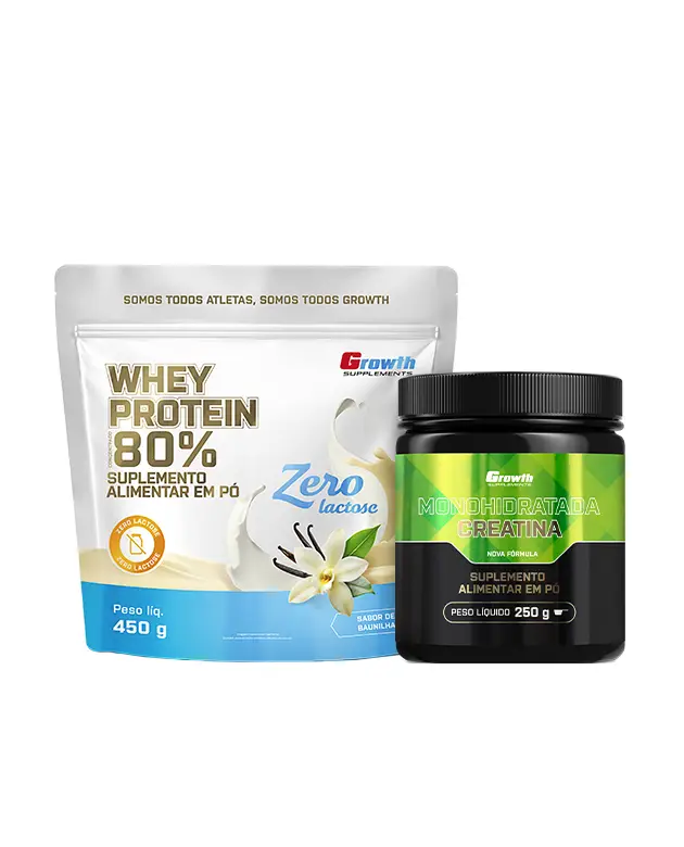 Kit Whey Protein Concentrado Zero 450g + Creatina Monohidratada 250g