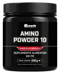 Produto: Amino Powder 10 - 200g - Growth Supplements Amino Powder 10 - 200g - Growth Supplements