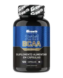 BCAA 2:1:1 (120 cáps) - Growth Supplements