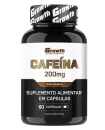 Cafeína (200MG) 60 caps - Growth Supplements (termogênico)