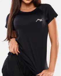 CAMISETA FEMININA GROWTH MANUSCRITO PRETA - GROWTH SUPPLEMENTS