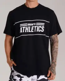 CAMISETA GROWTH ATHLETICS PRETA - GROWTH SUPPLEMENTS