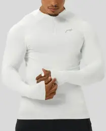 CAMISETA GROWTH COMPRESSÃO ZIP BRANCO - GROWTH SUPPLEMENTS