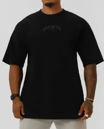 CAMISETA GROWTH OVERSIZED ACHIEVEMENT ALL BLACK - GROWTH SUPPLEMENTS