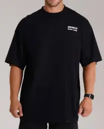 CAMISETA GROWTH OVERSIZED BORN PRETA - GROWTH SUPPLEMENTS