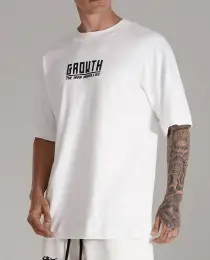 CAMISETA BRANCA GROWTH OVERSIZED ONE MORE REP OFF WHITE - GROWTH SUPPLEMENTS